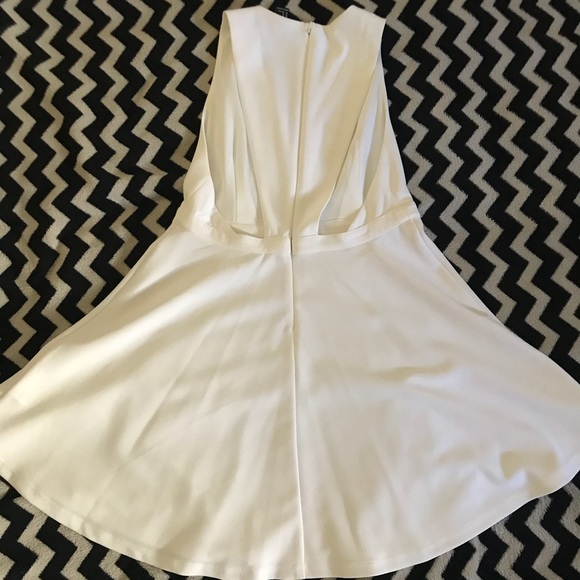 Ivory/Creme Razor Back Short Dress - Picture 2 of 4